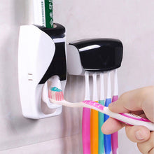 2X Auto Automatic Toothpaste Dispenser+5 Toothbrush Holder Set Wall Mount Stand