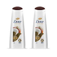 2x400ml Dove Nourishing Restoring Ritual Shampoo with coconut oil