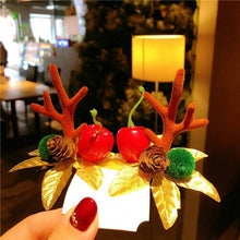 (3) 2Pcs/Set Cute Christmas Elk Antlers Hairpin Lovely Ornament Hair Clip Gifts