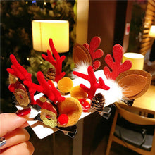 (3) 2Pcs/Set Cute Christmas Elk Antlers Hairpin Lovely Ornament Hair Clip Gifts