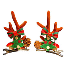 (3) 2Pcs/Set Cute Christmas Elk Antlers Hairpin Lovely Ornament Hair Clip Gifts