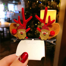 (3) 2Pcs/Set Cute Christmas Elk Antlers Hairpin Lovely Ornament Hair Clip Gifts