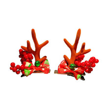 (3) 2Pcs/Set Cute Christmas Elk Antlers Hairpin Lovely Ornament Hair Clip Gifts