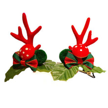 (3) 2Pcs/Set Cute Christmas Elk Antlers Hairpin Lovely Ornament Hair Clip Gifts