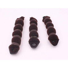 3 Pcs Magic Hair Styling Stylers,Hair Donut Bun Ring Styler Maker,1 Large and 2 Small,Used for Lady and Girls,Brown