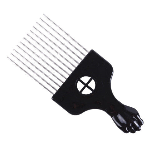 3 Pcs Salon Use Black Metal African American Pick Comb Hair Combs Afro Hair Comb For Hairdressing Styling Tool