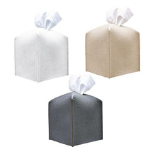 3 Pcs Square Decorative Pu Leather Tissue Box