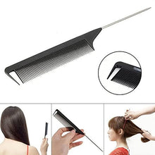 3 Pcs Tail Comb Professional Salon Hairdressing Anti-Static and Heat Resistant Rat Pin Tail Hair Comb with Stainless Steel Handle, Fine Tooth Com