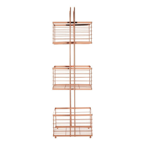 3-Tier Storage Caddy, Iron Wire, Rose Gold