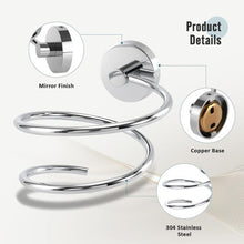 304 Stainless Steel Hair Dryer Holder Chrome Hair Dryer Holder for Hotel Bathroom Salon Barbershop (Hair Dryer Holder)