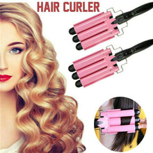 (32mm) Pink Hair Salon Ceramic 3 Triple Barrel Hair Wave Waver Curling Iron Curler Wand