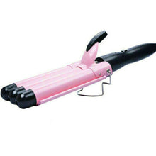 (32mm) Pink Hair Salon Ceramic 3 Triple Barrel Hair Wave Waver Curling Iron Curler Wand