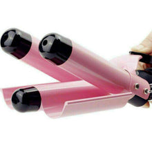 (32mm) Pink Hair Salon Ceramic 3 Triple Barrel Hair Wave Waver Curling Iron Curler Wand