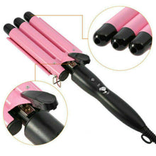 (32mm) Pink Hair Salon Ceramic 3 Triple Barrel Hair Wave Waver Curling Iron Curler Wand