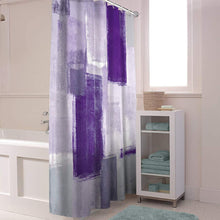 (36inchx72inch, Purple) Fabric Shower Curtain for Bathroom,Custom Shower Curtain Set with Hooks, Luxury Bathroom Curtains, Purple Grey Waterproof Polyester Bathroom Accessori