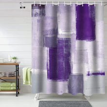 (36inchx72inch, Purple) Fabric Shower Curtain for Bathroom,Custom Shower Curtain Set with Hooks, Luxury Bathroom Curtains, Purple Grey Waterproof Polyester Bathroom Accessori