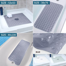 ((38 x 70) cm., GREY) Non Slip Anti-Mold Shower Mat Bathroom Rubber Mat