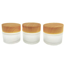 3PCS 20G 20ml Empty Refillable Translucent Glass Makeup Cosmetic Face Cream Lip Balm Storage Container Jar Pot Bottle with Liners and Screw Lid for