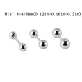 3pcs Set Mens Casual Stainless Steel Ball Stud Earrings