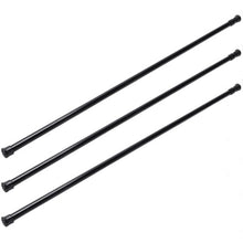 3X Extendable Telescopic Spring Loaded Net Voile Tension Curtain Rail Pole Rods,70-120cm,Black