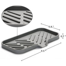 3X Silicone Kitchen Soap Tray, Sink Tray Drain Sponge Rack, Sink Storage Tray, Used for Sponge Soap Dispenser Scrubber