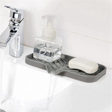 3X Silicone Kitchen Soap Tray, Sink Tray Drain Sponge Rack, Sink Storage Tray, Used for Sponge Soap Dispenser Scrubber