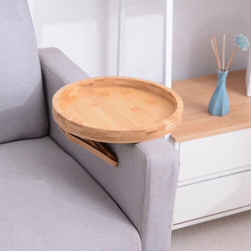 3X Sofa Tray Table Sofa Armrest Clip-on Tray Wood Sofa Tray Practical TV Snack Tray for Remote Control Coffee Snacks