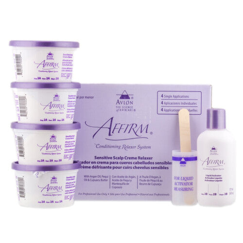 (4 Application) Avlon Affirm Sensitive Relaxer Kit