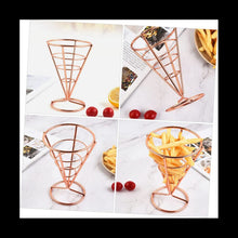 4 Pcs Kitchen Party Holder Wire for Stand Chicken Display Metal Cone Fried Fries Racks