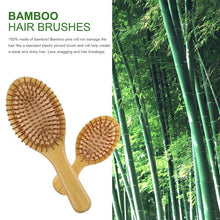 4 Piece Bamboo Hairbrush And Comb Set With Paddle For Detangling Hairbrushes