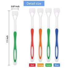 4 Pieces Three Sided Toothbrush Autism Sensory Toothbrush Bristle Travel Toothbrush for Kids Complete Teeth Gum Care Pretty Good Angle Clean Each