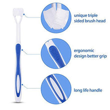 4 Pieces Three Sided Toothbrush Autism Sensory Toothbrush Bristle Travel Toothbrush for Kids Complete Teeth Gum Care Pretty Good Angle Clean Each