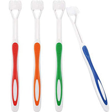 4 Pieces Three Sided Toothbrush Autism Sensory Toothbrush Bristle Travel Toothbrush for Kids Complete Teeth Gum Care Pretty Good Angle Clean Each