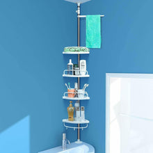 4 Tier Adjustable Telescopic Bathroom Shower Corner Rack Shelf Caddy