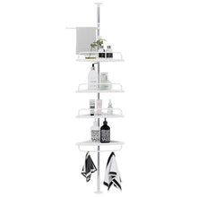 4 Tier Adjustable Telescopic Bathroom Shower Corner Rack Shelf Caddy