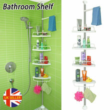 4 Tier Adjustable Telescopic Bathroom Shower Corner Rack Shelf Caddy