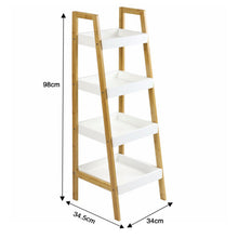 4-Tier Ladder Shelf Bookshelf Plants Stand Storage Organizer