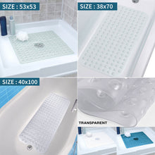 ((40 x 100) cm., CLEAR) Non Slip Anti-Mold Shower Mat Bathroom Rubber Mat