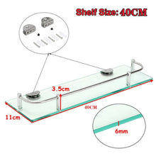 (40CM) Tempered Glass 6MM Wall-Mounted Bathroom Shelf