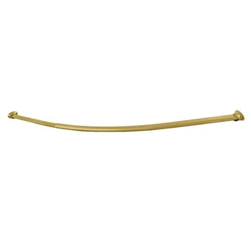 47-60 in. Edenscape Stainless Steel Adjustable Curved Shower Curtain Rod, Brushed Brass