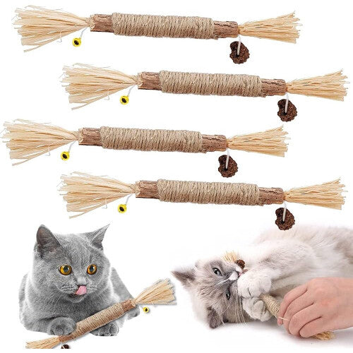 4Pcs Cat Chew Sticks,Catnip Stick,Catnip Sticks,Cat Grass Stick,Molar Cat Interactive Stick,Catnip Toys Sticks,Cat Toy Stick