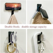 4Pcs Self Adhesive Hooks Stainless Heavy Duty Stick Black