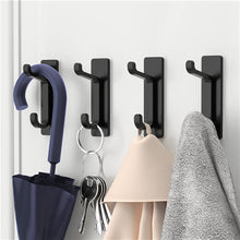 4Pcs Self Adhesive Hooks Stainless Heavy Duty Stick Black