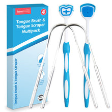 4pk Tongue Scraper Tounge Brush Dental Hygiene Oral Care