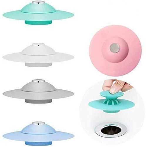 5 Pack Drain Plugs, Universal Kitchen Plugs Sink, Bathtub Plugs, Hair Strainer(Multiple Colors)