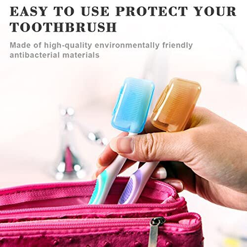 5 Pieces Travel Portable Toothbrush Head Covers Toothbrush Protective Case