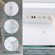 (500*700	) Bathroom Cabinet Mirror with Lights Shaver Socket