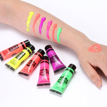 5Pcs Body Paint Pigments Facial Neon Fluorescent Party Festival Bar Halloween Cosplay Makeup Kids Face Paint UV Glow Painting