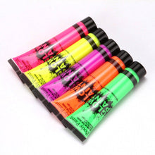 5Pcs Body Paint Pigments Facial Neon Fluorescent Party Festival Bar Halloween Cosplay Makeup Kids Face Paint UV Glow Painting