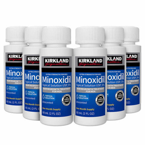 (6 Month Supply) Kirkland Minoxidil 5%, Mens Hair Loss Treatment New packaging1/3/6 Months supply